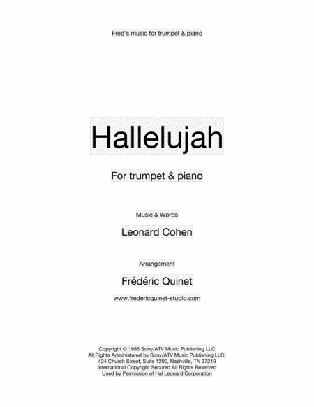 Hallelujah (arr. Frédéric Quinet)