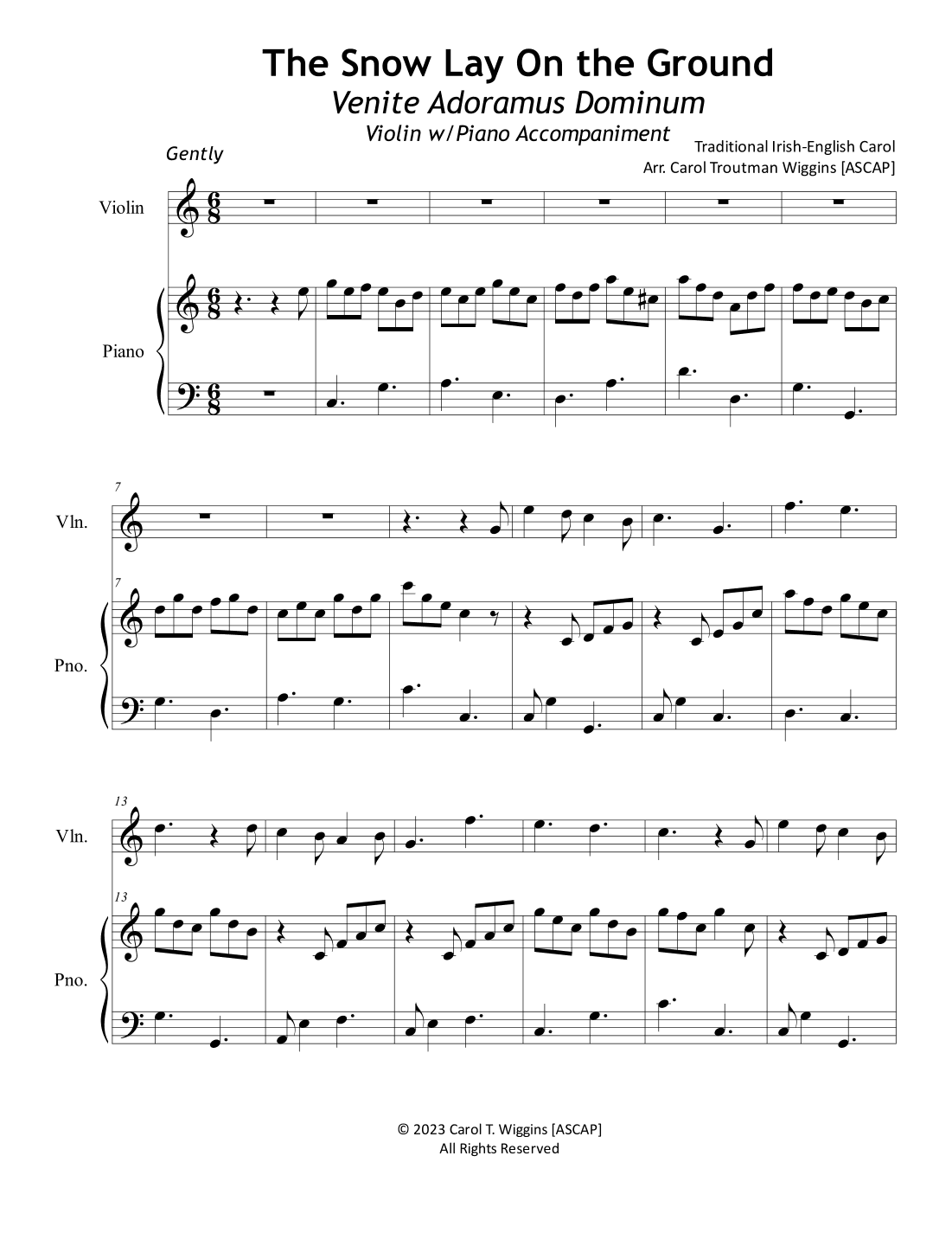 The Snow Lay On the Ground (Venite Adoramus Dominum) (arr. Carol Troutman Wiggins)