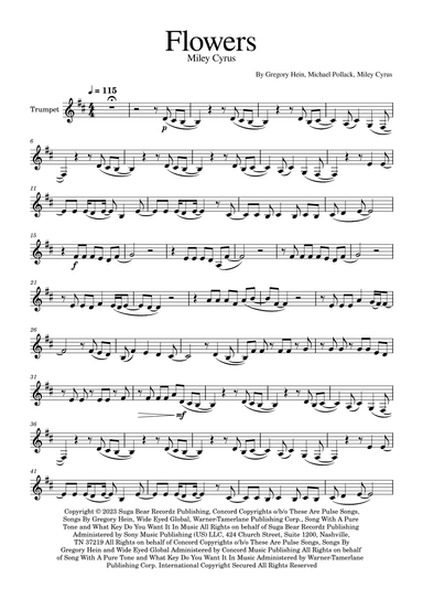 Flowers (arr. Golden Skull Editions)