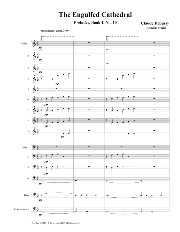 The Engulfed Cathedral (String Orchestra + Contrabassoon) (arr. Richard Byrnes)