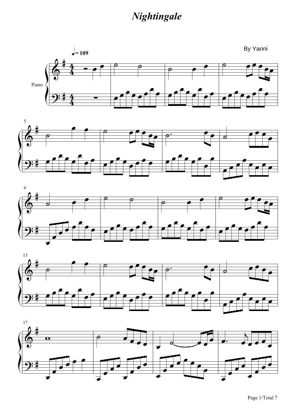 Nightingale (arr. poon)