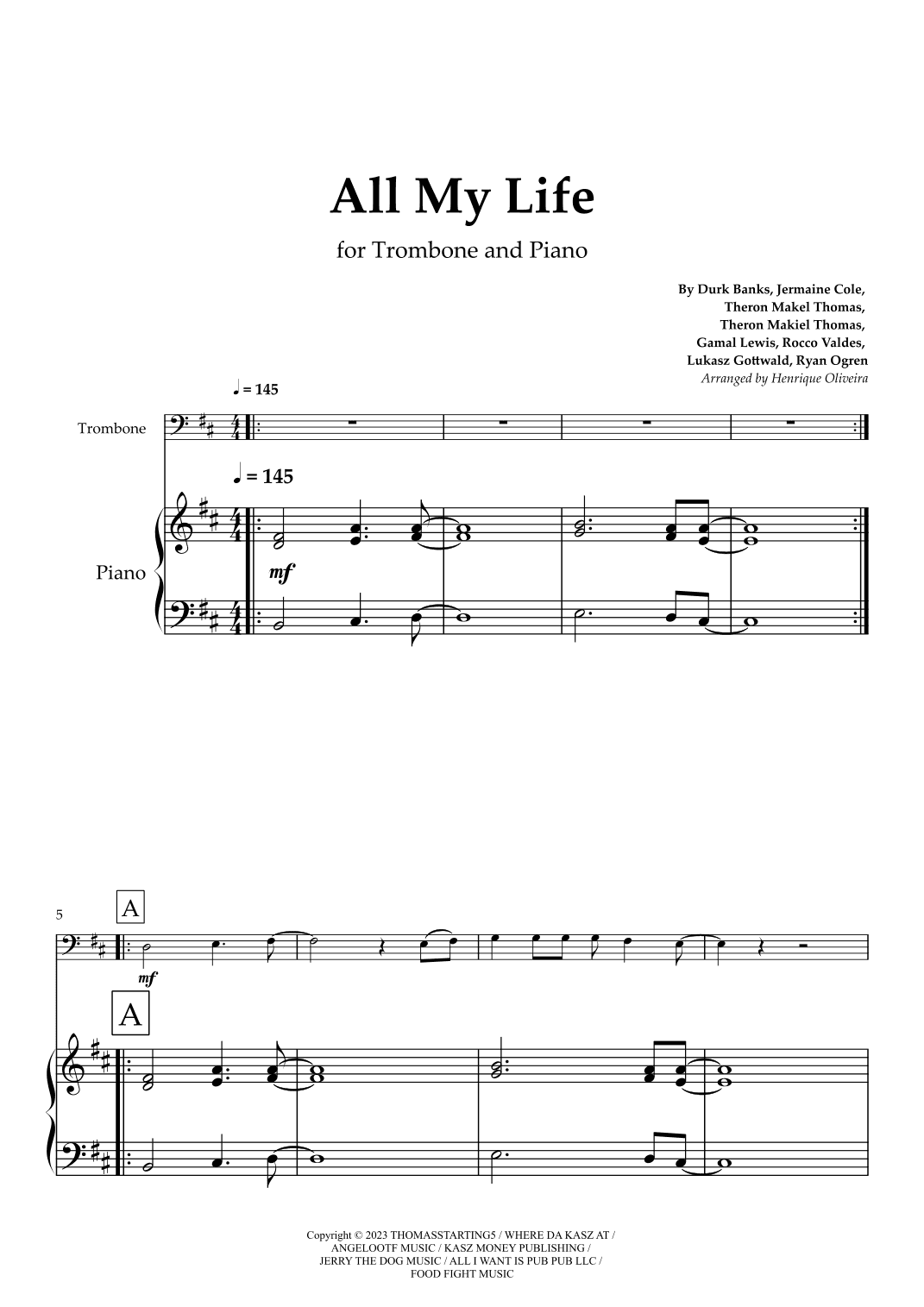 All My Life (arr. Henrique Oliveira)
