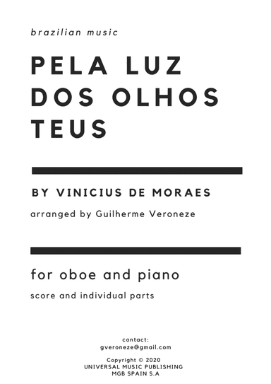 Pela Luz Dos Olhos Teus (arr. Guilherme Veroneze)