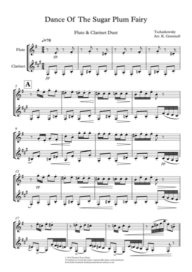 Dance Of  The Sugar Plum Fairy: Flute & Clarinet Duet (arr. Keith Gemmell)