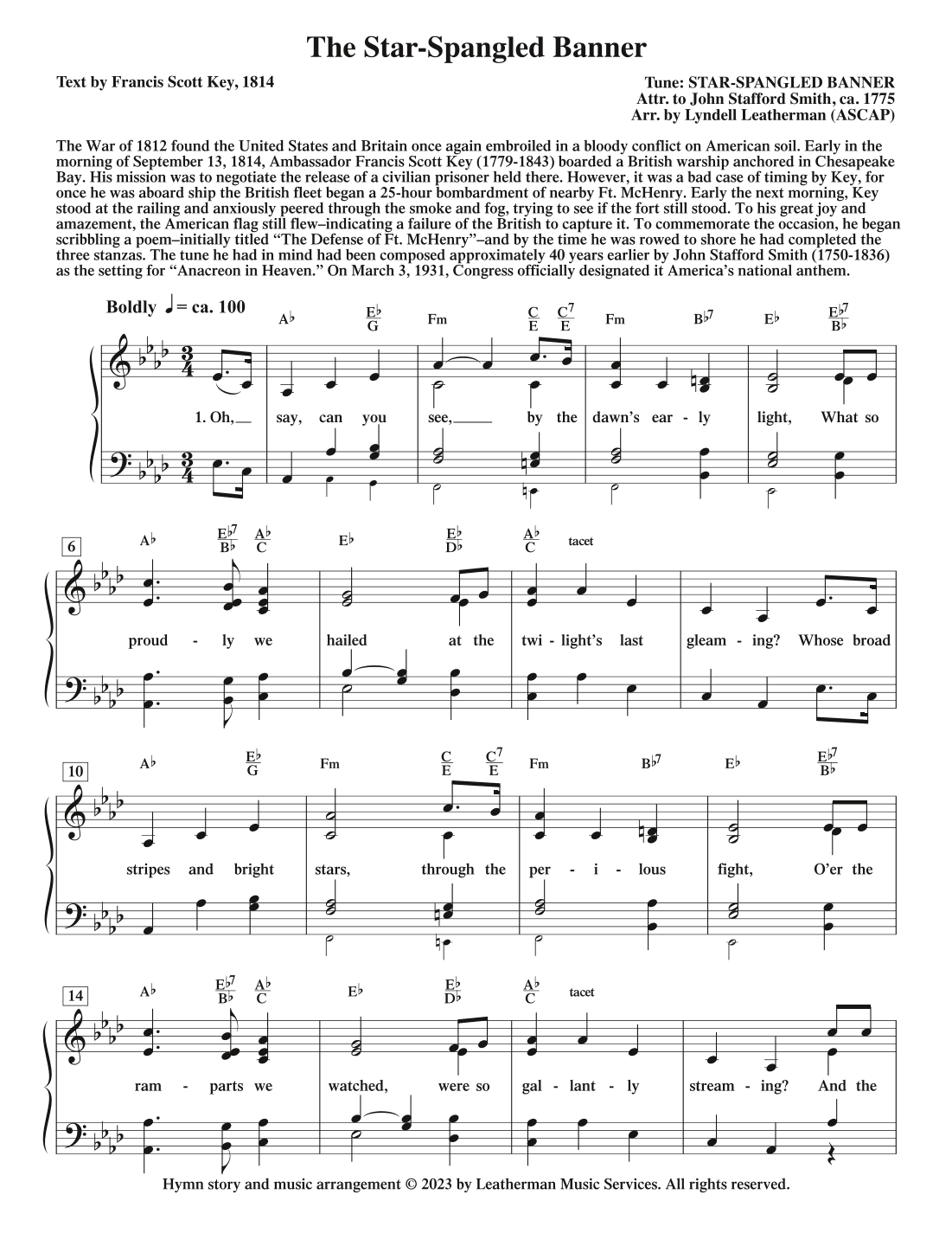 The Star-Spangled Banner (arr. Lyndell Leatherman)