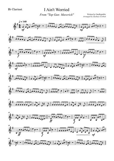 I Ain't Worried (arr. Zachary Corbett)