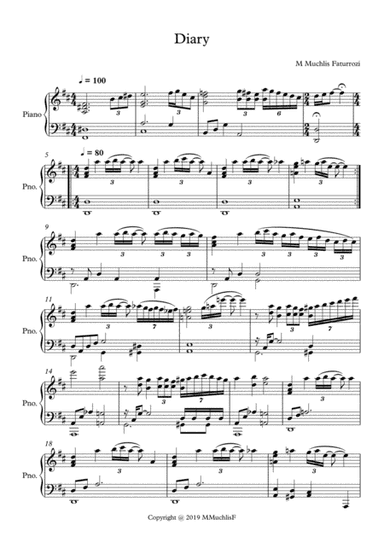 Diary for solo piano