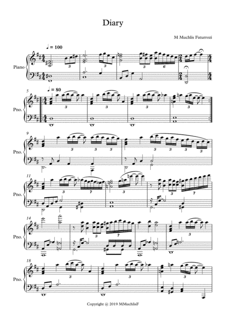 Diary for solo piano