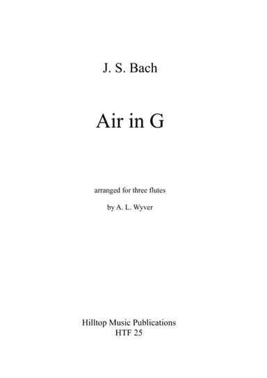 Air from Suite No. 3 in D arr. three equal flutes (arr. A. L. Wyver)