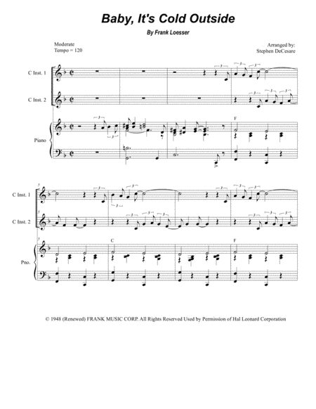 Baby, It's Cold Outside (arr. Stephen DeCesare)