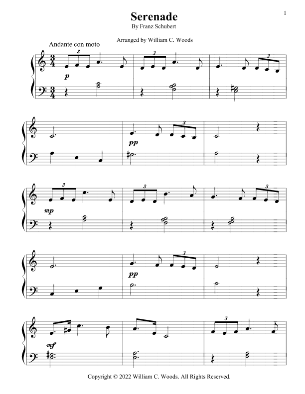 Serenade (arr. William C. Woods)