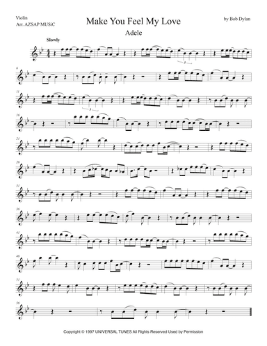 Make You Feel My Love (arr. AZSAP MUSiC)