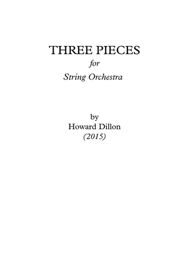 Three Pieces for Beginner Orchestra (Score and Parts)