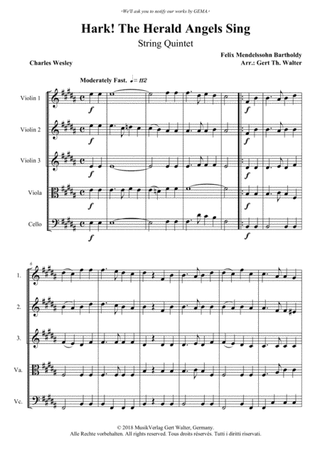 Hark! The Herald Angels Sing (arr. Gert Th. Walter)