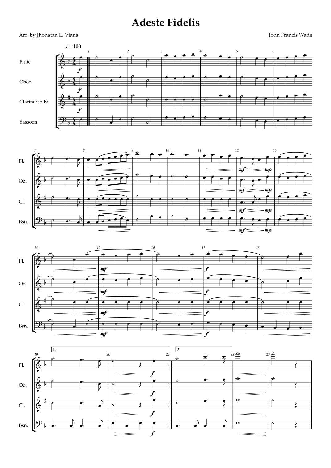 Adeste Fidelis (arr. Jhonatan Lucio Viana)