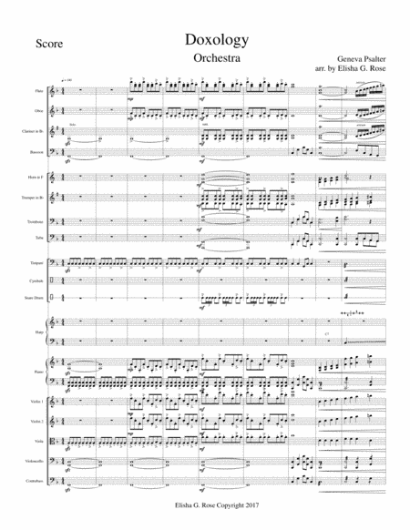 Doxology (Praise God From Whom All Blessings Flow) - Full Orchestra (arr. Elisha G. Rose)