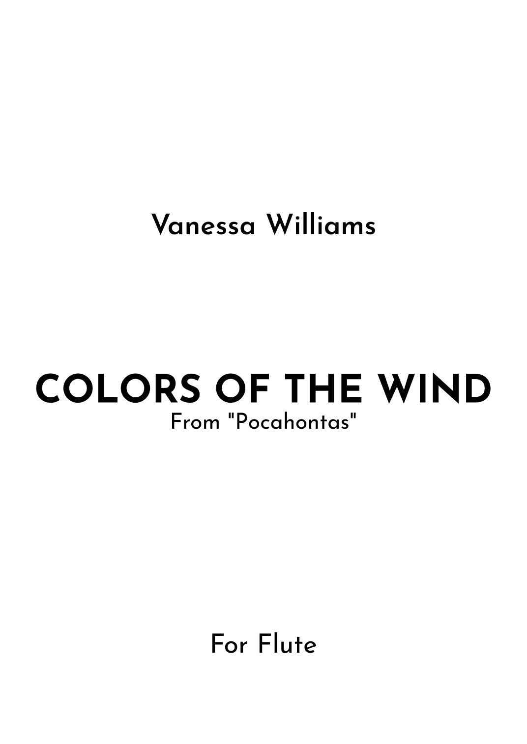 Colors Of The Wind (arr. Jireh J.)