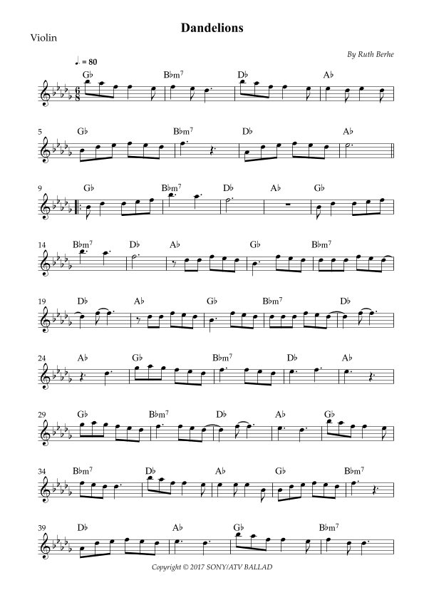 Dandelions (arr. Wesley S. SIlva)