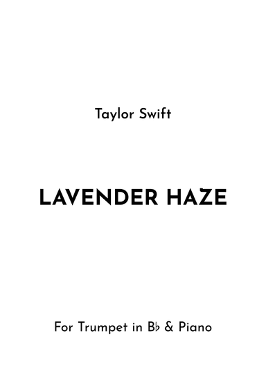 Lavender Haze (arr. Jireh J.)
