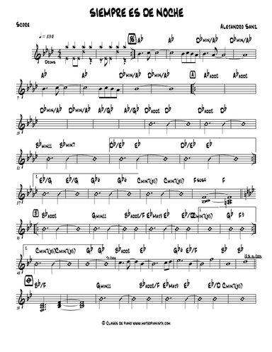 Siempre Es De Noche (arr. Mateo Aguilar)