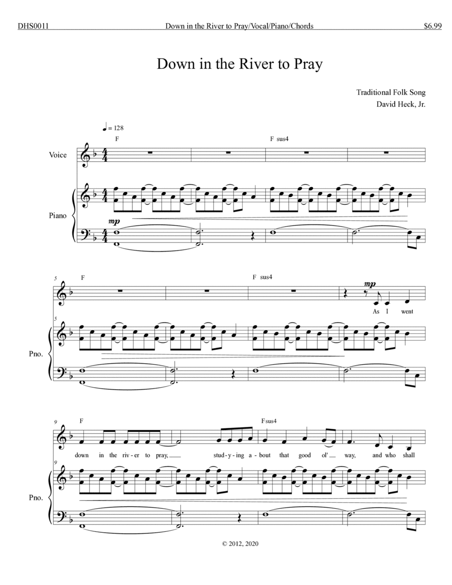 Down in the River to Pray (arr. David Heck, Jr.)