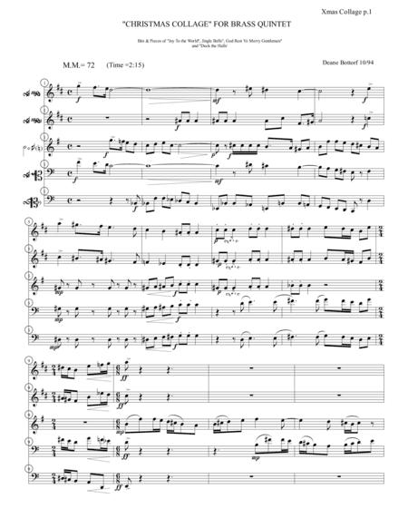 Christmas Collage (arr. Deane Bottorf)