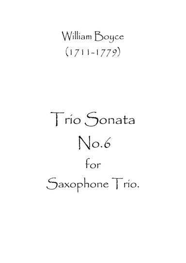 Trio Sonata No.6 (arr. Spence Bundy)