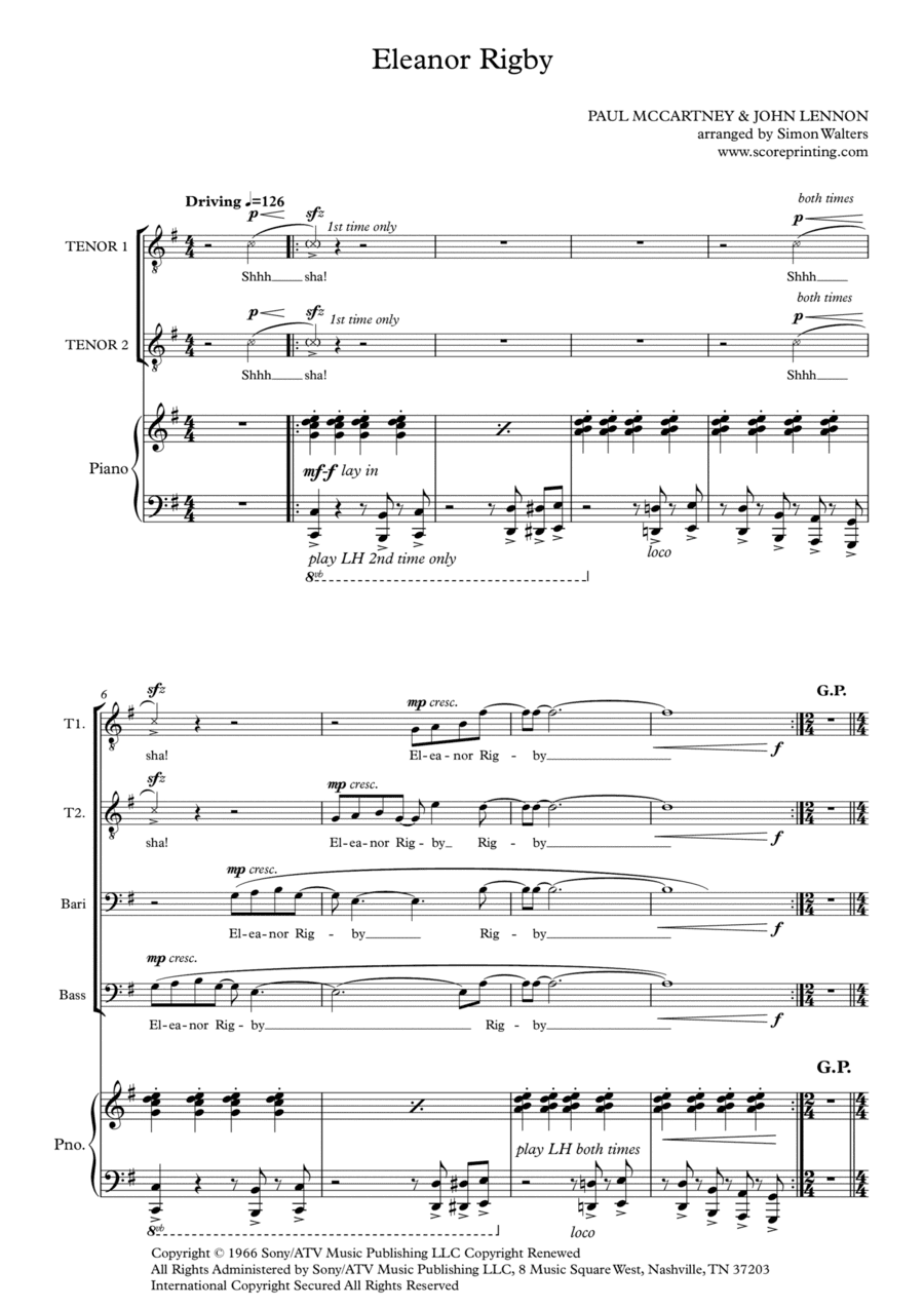 Eleanor Rigby (arr. Simon Walters)