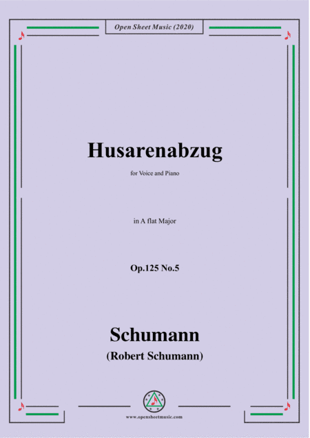 Schumann-Husarenabzug Op.125 No.5,in A flat Major (arr. MSM)