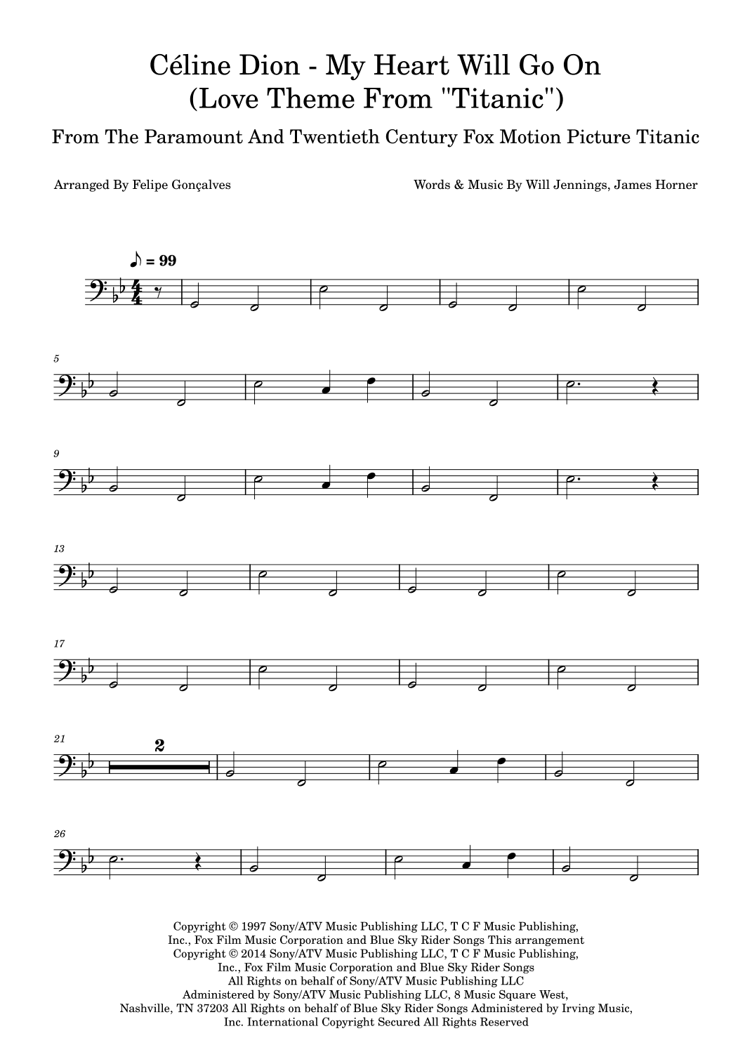My Heart Will Go On (love Theme From 'titanic') (arr. Felipe Gonçalves)