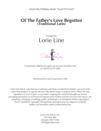 Of The Father's Love Begotten (arr. Lorie Line)