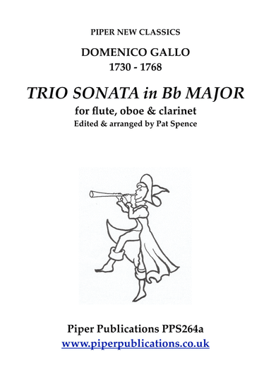 GALLO: TRIO SONATA IN Bb for flute, oboe & clarinet (arr. Pat Spence)