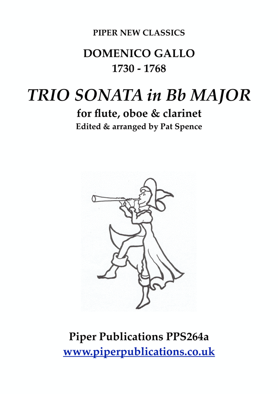 GALLO: TRIO SONATA IN Bb for flute, oboe & clarinet (arr. Pat Spence)