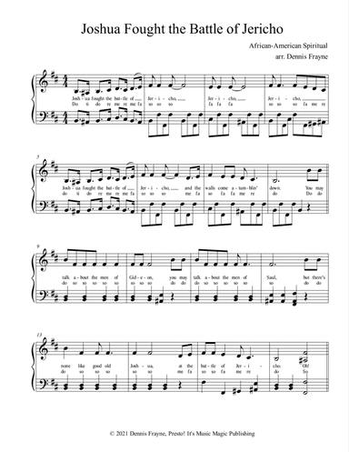 Joshua Fought the Battle of Jericho (Joshua Fit the Battle of Jericho) (arr. Dennis Frayne)