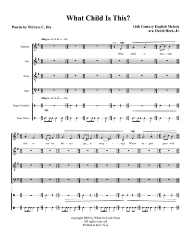 What Child Is This? (arr. David Heck, Jr.)