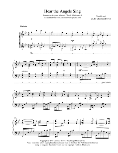 Hear the Angels Sing - Christmas medley (arr. Christine Brown)