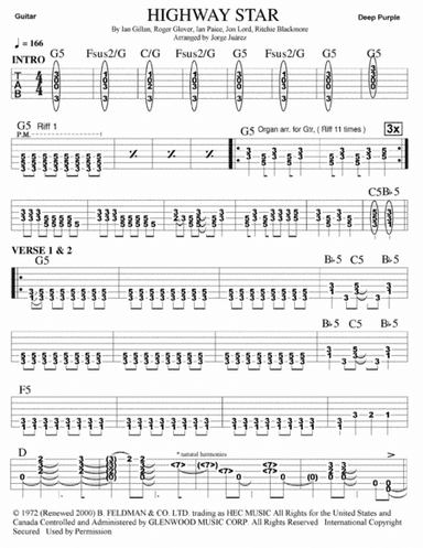 Highway Star (arr. Jorge Juárez)