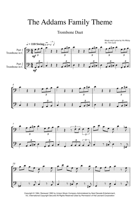 Addams Family Theme (arr. Tim Curd)