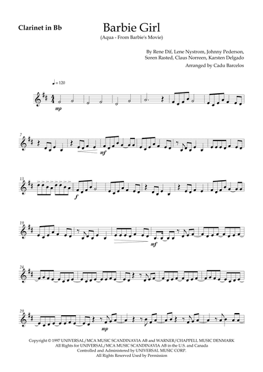 Barbie Girl (arr. Cadu Barcelos)