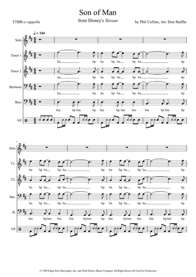 Son Of Man* (arr. Don Staffin)