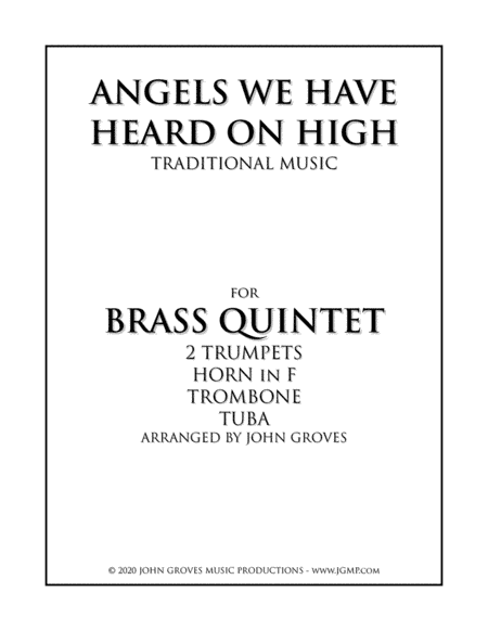 Angels We Have Heard On High - Brass Quintet (arr. John Groves)