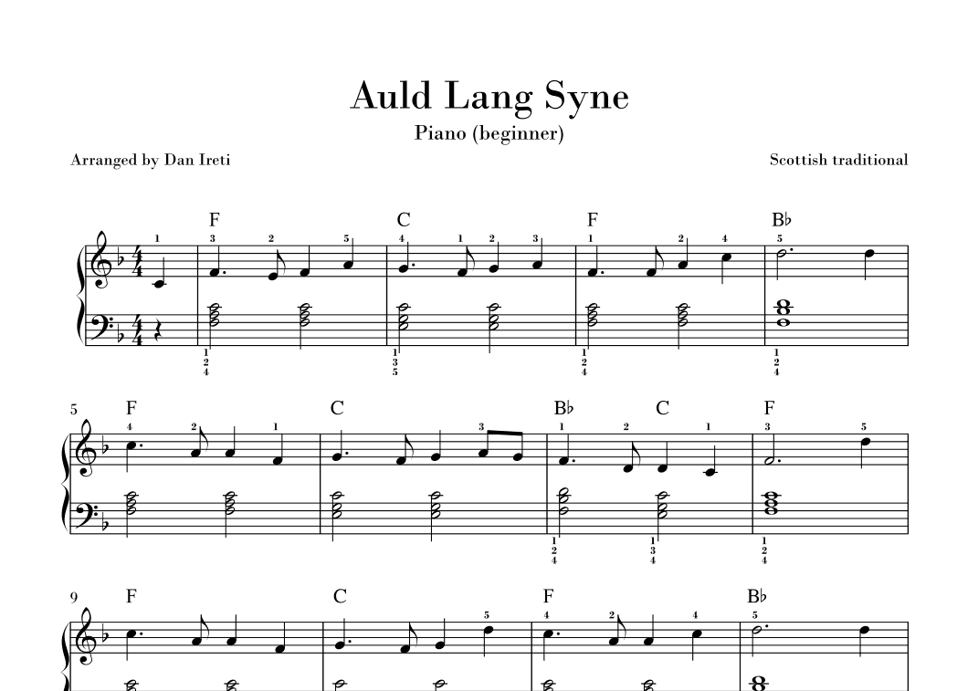 Auld Lang Syne (arr. Dan Ireti)