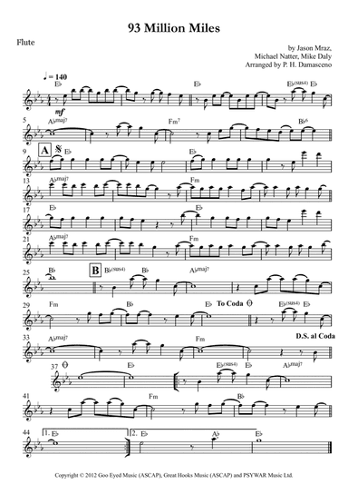 93 Million Miles (arr. P.H. Damasceno)