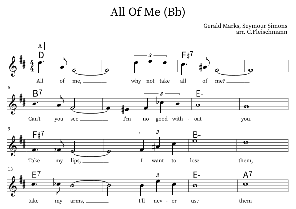 All Of Me (arr. Christoph Fleischmann)