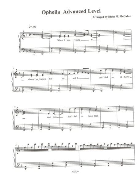 Ophelia (arr. Diane M. McGahee)