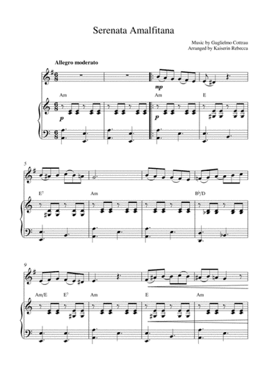 Serenata Amalfitana (Serenade of Amalfi) (horn solo and piano accompaniment) (arr. Kaiserin Rebecca)