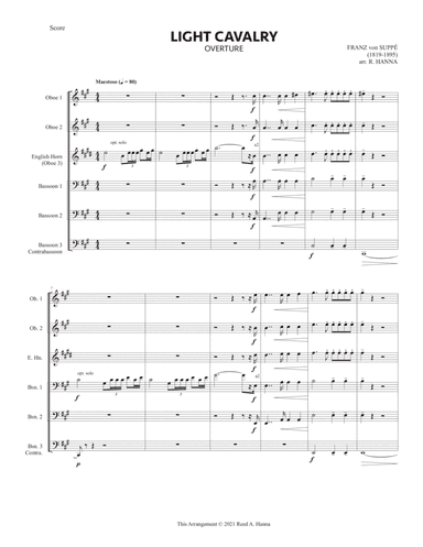 Light Cavalry Overture (Double Reed Ensemble) (arr. Reed Hanna)