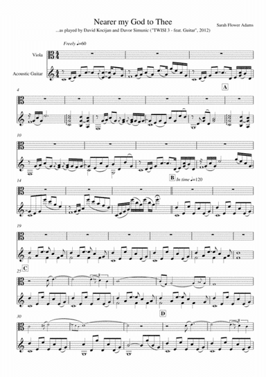 Nearer my God to Thee (guitar & viola) (arr. David Kocijan & Davor Simunic)