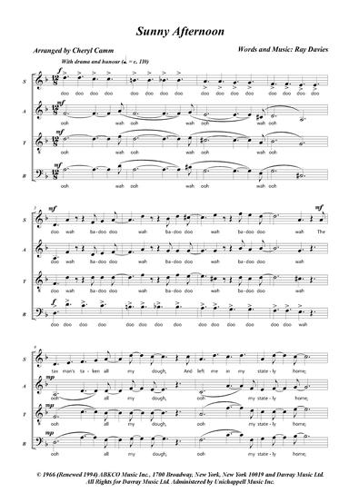 Sunny Afternoon (arr. Cheryl Camm)