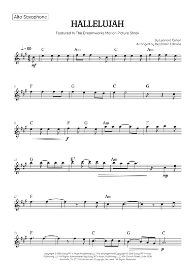 Hallelujah (arr. Benzaiten Editions)